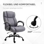 Ergonomisk Kontorsstol XXL, Robust Skrivbordsstol med Extra Tjock Vaddering, Förstärkt Konstruktion för Tung Belastning, Svart, 220 kg