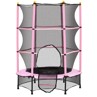Barnstudsmatta Trädgårdstrampolin Rosa av Metall 140 Cm