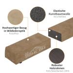 Gymnastikbom Hopfällbar med Halkfri Yta och Robust Träram för Träning och Motion Hållbar och Stabil Brun Mocka 210 x 10 x 6,5 cm