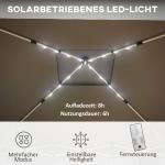 Hopfällbar Paviljong Trädgårdstält Mörkgrå av Tyg och Metall för Trädgårdsfester Pop-Up Tält med LED och Sidovägg 3 x 3 m