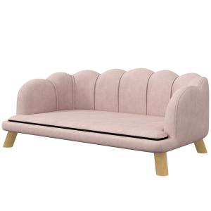 Öronlappsfåtölj Relaxstol Blå av Sammet och Trä för Vardagsrum Skandinavisk Design med Upphöjda Ben 67 x 61,5 x 71 cm