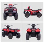 Elektrisk Fyrhjuling för Barn, Tuff ATV med LED-Ljus och Musik, Rolig Körupplevelse för Små Äventyrare, Svart/Röd, 88 x 45 x 50 cm