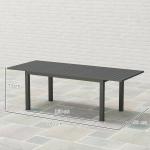 Trädgårdsbord Förlängt Aluminium 160/220X90 Cm Väderbeständigt Balkongbord, Halkfritt Buffébord, Campingbord För 6-8 Personer, Utematbord För Trädgård, Terrass, Balkong, Grå