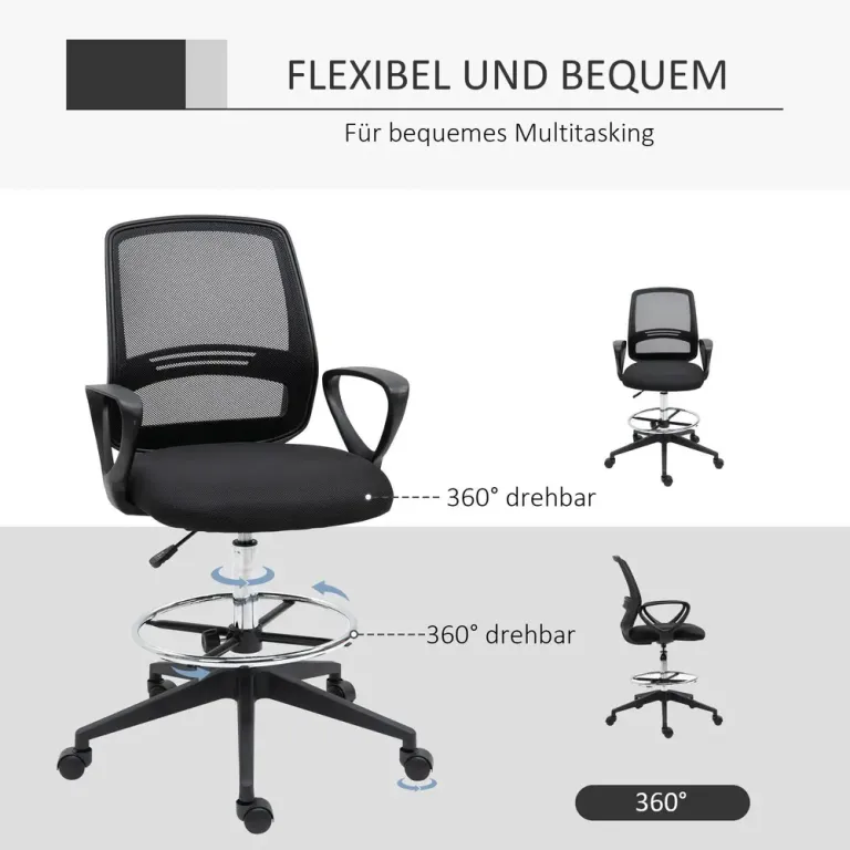 Ergonomisk Kontorsstol Chefsstol Höj- & Sänkbar