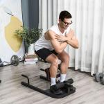 Sissy Squat Trainer 3 i 1 Justerbar upp till 120 Kg Stål Benbuktränare för Effektiv Träning Svart