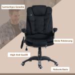 Kontorsstol med Massage- och Värmefunktion, Ergonomisk, Höj- och Sänkbar, Svart