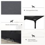 Utomhussäng Hundsäng Mörkblå av Tyg och Metall för Medelstora Hundar med UV-skydd och Tak Ventilerande Sovplats Robust Design