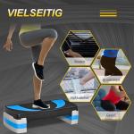 Justerbar Stepbräda för Aerobics, Halkfri Träningsbänk med 3 Höjdlägen, Effektivt Redskap för Fitness Hemma, Ljusblå, 80 x 31 cm