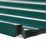 Takplåt 12-pack Trapetsplåt för Takbeklädnad och Väderskydd Hållbar och Väderbeständig Grön Galvaniserat Stål 129 x 45 cm