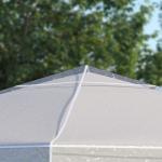 Ersättningstak Paviljongtak Skyddskåpa Transparent av Plast för Trädgårdspaviljong Vattentätt och Vintertätt Tak 3 x 3 m