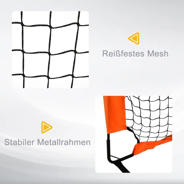 Fotbollsmål Minimål Orange av Metall 183 x 90 x 90 cm