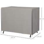 Skyddsöverdrag för Trädgårdsgunga Grå av Oxford Tyg för Utemöbler Vattentätt Solskydd Hollywood Gungskydd 205 x 124 x 164 cm