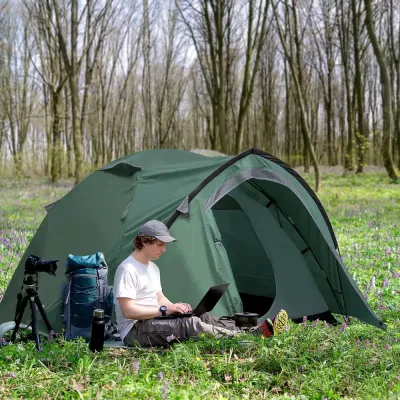 Tält för 2 Personer 190t Campingtält 325 x 183 x 130 cm