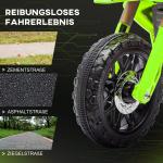 Elmotorcykel Barnmotorcykel Grön av Plast och Metall för Barn 3-8 År 6V Fordon med Träningshjul 30 kg