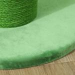 Skrapstolpe Klösmöbel Grön av Polyester och Sisal för Katter Liten Klösmöbel Inomhus 63 cm