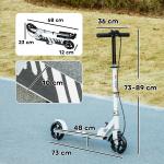 Sparkcykel för Barn med Dubbla Bromsar och Hopfällbar Design för Lek och Motion Hållbar och Säker Vit Metall 3-8 år