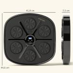 Boxningsmaskin Musikboxningsmaskin Elektronisk Svart av Plast och Komposit för Hemmaträning Väggmonterad Boxning med Bluetooth