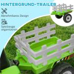 Eltraktor Barnelbil Flerfärgad av Plast för Barn med Släp och Fjärrkontroll Åktraktor med MP3 Funktion Strålkastare Rolig Lek