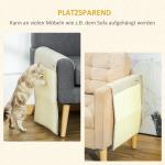Klösmatta för Soffa 2-Pack, Skyddande Sisalmatta för Möbler, Hållbart Klösskydd för Katter, Beige/Grå, 130 x 45 x 0,3 cm