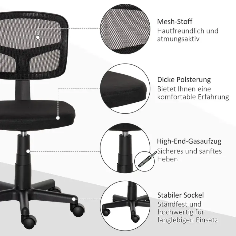 Ergonomisk Kontorsstol Höjdjusterbar Snurrstol