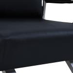 Bäddsoffa 2-Sits Soffa Ljusgrå av Tyg och Metall för Vardagsrum Justerbar med Kuddar Lastkapacitet upp till 150 kg Bekväm Säng