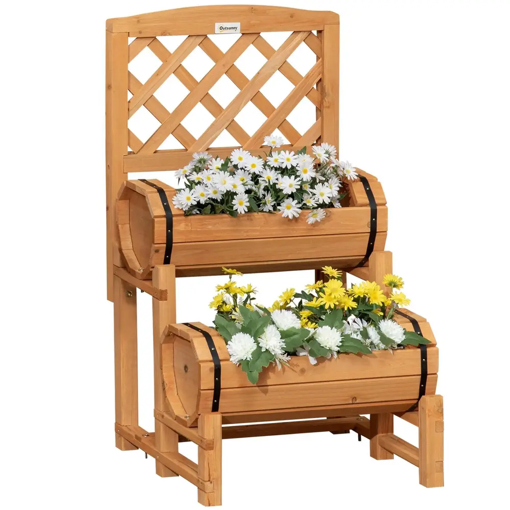 Odlingslåda med Spaljé Upphöjd Blomlåda i 45 x 45 x 80 Cm