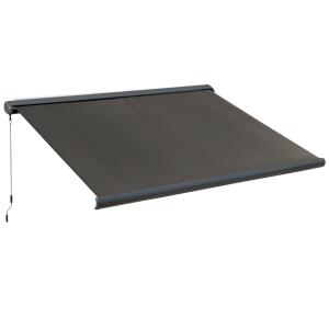 Pergola med Justerbart Soltak, Modern Trädgårdspaviljong i Stål, Skapar en Skyddad Uteplats för Matgrupp, Grå, 3,6 x 3 x 2,27 m