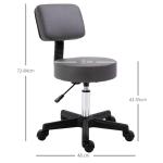 Kontorsstol Datorstol Svart av Konstläder och Metall för Hemmakontor Ergonomisk med Liggfunktion och Vridbar