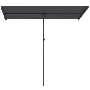 Parasoll Balkongparasoll Vridbart 180° Mörkgrå av Aluminium och Polyester för Trädgård och Balkong Höjdjusterbart Solskydd 150 x 205 cm