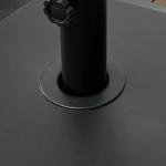 Parasollställ Metallställ Svart av Metall för Trädgård och Terrass Stabilt Ställ med Hjul Fyllbar med Vatten eller Sand 43 kg