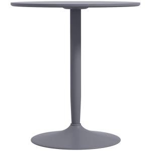 Matbord för 2 Personer, Rund Bordsskiva, Stålunderrede, Grå, 70 x 70 x 75 cm