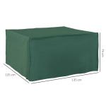 Skyddsöverdrag för Trädgårdsmöbler Grön 600D Oxford Vattentät och UV-Beständig Slitstark 135 X 135 X 75 Cm