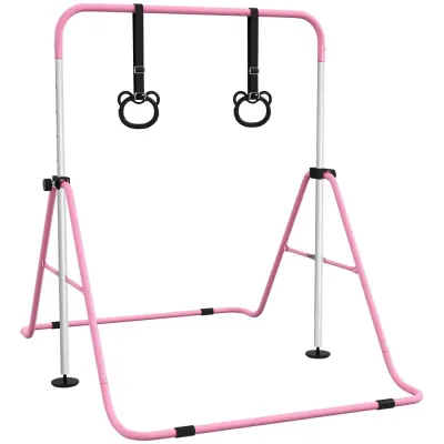 Gymnastikstång för Barn med Romerska Ringar, Rosa