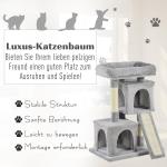 Kattträd med Sisalpelare Skrapbräda upp till 30 Kg Ljusgrå 59 X 39 X 83 Cm