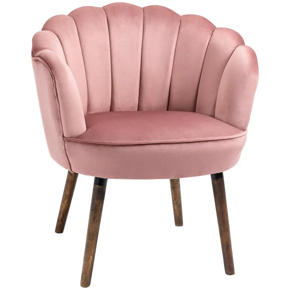 Klädd Matsalsstol i Rosa Tyg Kökstol 66 x 72 x 79 Cm