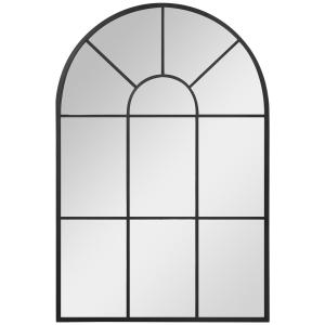 Fönsterspegel med Metallram, Svart, 91 x 2 x 60 cm