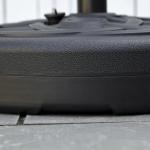 Parasollställ Paraplyfot Rund Paraplyhållare Svart av Plast för Balkong och Terrass Fyllbar Paraplyvikt 35 kg Ø 38/48 mm
