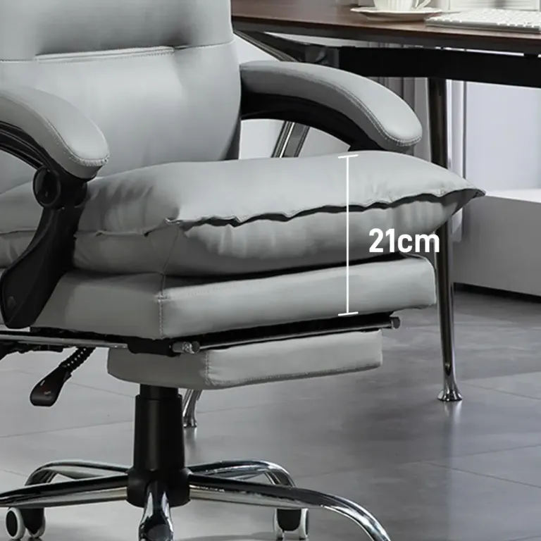 Kontorsstol Ljusgrå av Tyg och Metall Ergonomisk