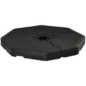 Parasollvikt 4-Pack för Kryssfot, Fyllbara Vikter för Fribärande Parasoll, Stabiliserar Solskyddet med Sand eller Vatten, Svart, 140 kg