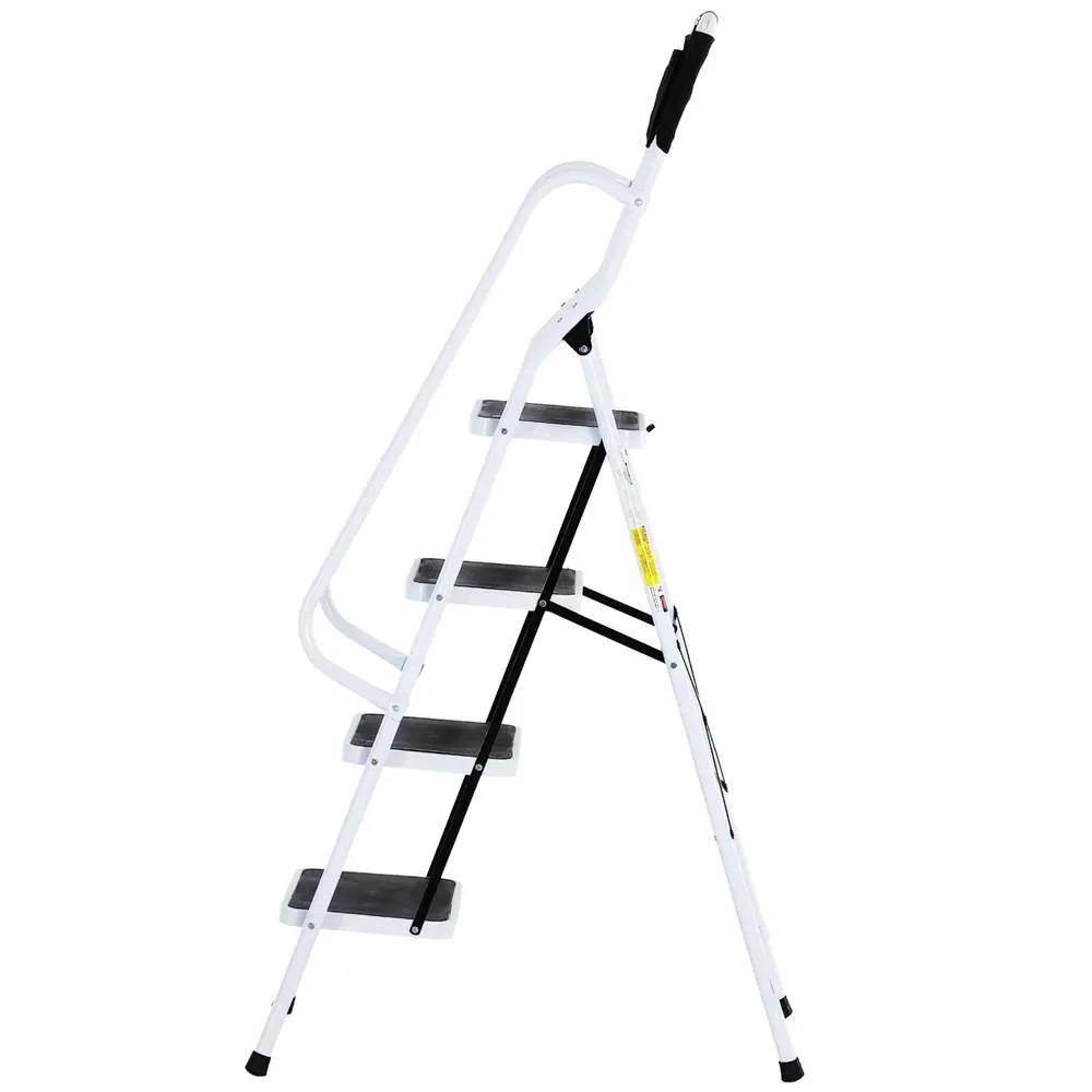 Trappstege med Verktygshållare 155 cm, Svart och Silver
