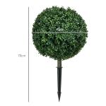 Konstgjord Buxbom, Set om 2, Realistisk, Väderbeständig, Lättskött, 70 cm
