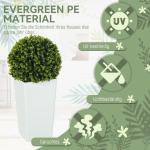 Konstväxt Eukalyptus 2-pack Grön Plast för Inomhus och Utomhus Konstgjord Växt Boll med UV-skydd i Kruka 65 cm