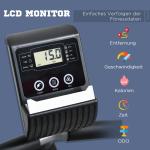 Liggande Motionscykel med LCD-skärm, 8 Nivåer Magnetiskt Motstånd, Pulssensorer, Justerbart Ryggstöd, upp till 110 kg, för Hemmagym