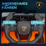 Barnelbil Elbil Barn Orange av Plast för Barn 3-5 År 12V Fordon med 2,4G Fjärrkontroll och Musik 5 km/h