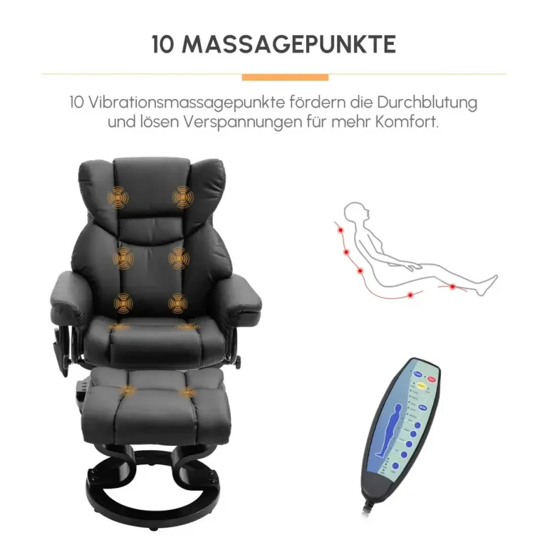 Avkopplande Stol med Massagefunktion 79 x 82 x 101 cm