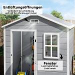 Redskapsbod och Förråd med Sadeltak och Golv samt Låsbar Dörr för Trädgård och Uteplats Hållbar och Stabil Grå Stål 1,9 m² 182 x 121 x 200 cm