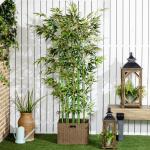 Konstgjord Växt Bambu Grön av Plast för Inomhus och Utomhusbruk Konstträd i Tallkruka 180 cm