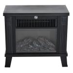 Elspis Elektrisk Öppen Spis Stående 600-1200 W Metall för Mysiga Kvällar Svart 34 X 17 X 31 Cm
