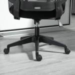 Ergonomisk Kontorsstol i Mesh, Bekväm Skrivbordsstol med Andasfunktion, Höj- och Sänkbar Snurrstol för Kontor, Svart
