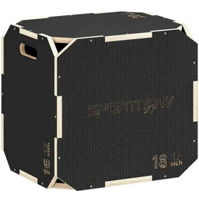 Hoppbox och Plyobox i Plywood med Sidohandtag, Svart